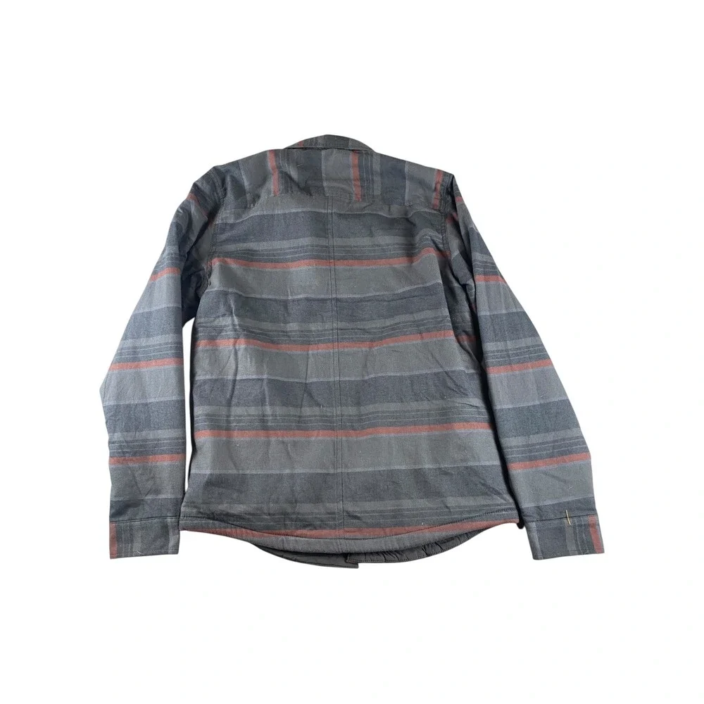 NWT The North Face Men Campshire Shirt Jacket Grey Rust Stripe Sherpa NF0A4QPM S